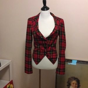 Betsy Johnson lovely tartan jacket
